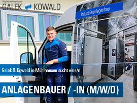 Anzeige Galek & Kowald: Anlagenbauer/in (M/W/D)